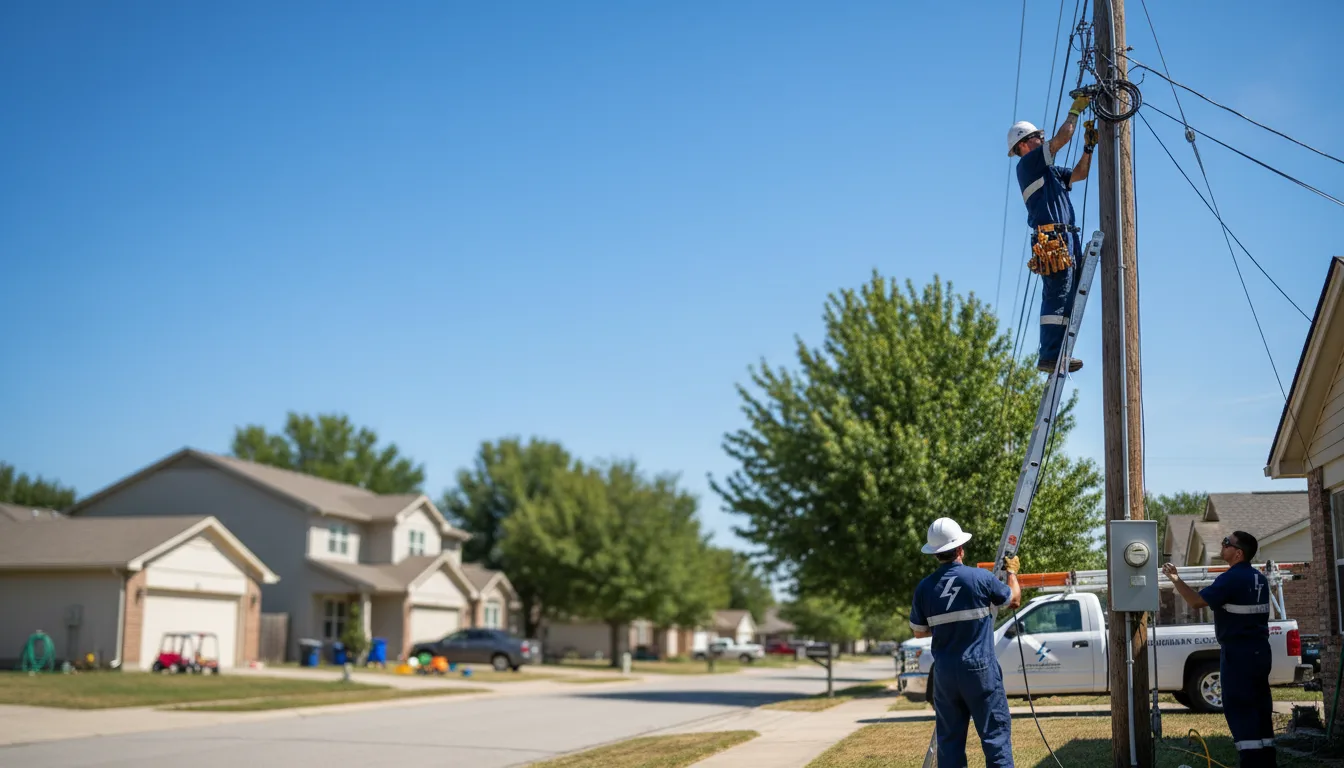 Residential electrician providing installation services in Aledo, TX